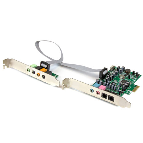  Tarjeta de sonido PCI Express con sonido envolvente de 7.1 canales 24bit 192 kHz - SPDIF Multicanal - Tarjeta de sonido - Startech - PEXSOUND7CH