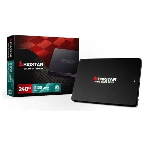 BIOSTAR S160 240GB SSD - UNIDAD DE ESTADO SÓLIDO, LECTURA HASTA 530 MB/s Y ESCRITURA HASTA 410 MB/s, SATA III, 2.5